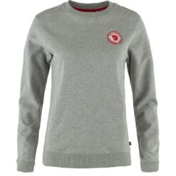 FJÄLLRÄVEN Pullover 1960 Logo Badge Sweater W Für Frauen 020-999 - Grey-Melange XXS Pullover 1960 Logo Badge Sweater W Für Frauen