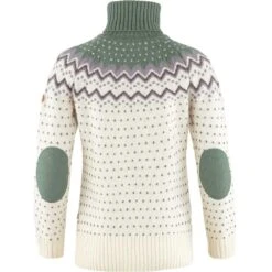 FJÄLLRÄVEN Övik Knit Roller Neck Damen Strick Rollkragen Pullover 113-614 - Chalk White-Patina Green XS Övik Knit Roller Neck Damen Strick Rollkragen Pullover -Angebote Abenteuer Set Store Ovik Knit Roller Neck W 84792 113 614 B 1280x1280