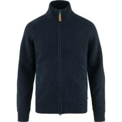 FJÄLLRÄVEN Övik Zip Herren Strick Cardigan 555 - Dark Navy S Övik Zip Herren Strick Cardigan
