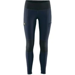 FJÄLLRÄVEN Abisko Trail Tights Damen Leggings L, Navy-Dark Navy, Damen Abisko Trail Tights Damen Leggings