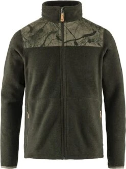 FJÄLLRÄVEN Lappland Herren Fleece Jacke Laurel S, Laurel Green-Green Camo, Herren Lappland Herren Fleece Jacke Laurel