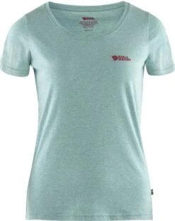 FJÄLLRÄVEN Logo Damen T-Shirt M, Clay Blue-Melange, Damen Logo Damen T-Shirt