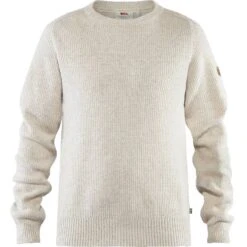 FJÄLLRÄVEN Greenland Re-Wool Crew-Neck Herren Strick-Pullover XS, Chalk White, Herren Greenland Re-Wool Crew-Neck Herren Strick-Pullover
